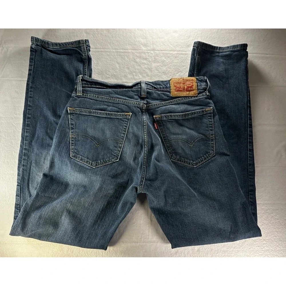 Levis 505‎ Mens 32x32 Jeans Regular Fit Straight Leg Relaxed Dark Wash Denim